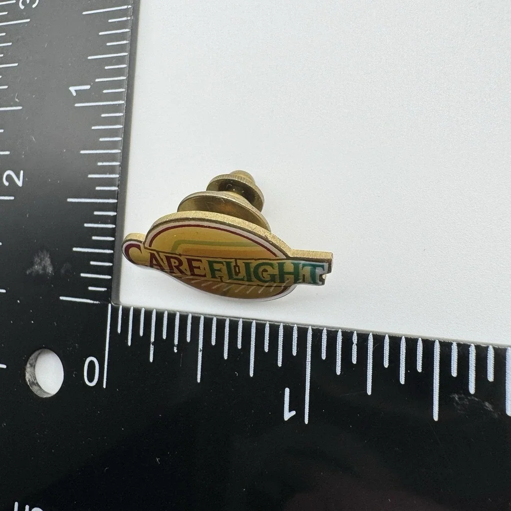 4 CareFlight Airplane Helicopter Enamel Lapel Pin Medical Air Ambulance Vtg